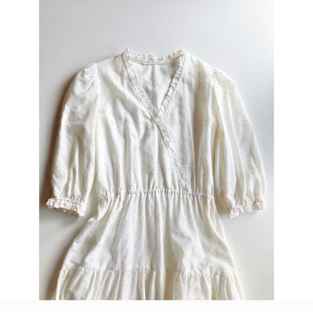 Vintage Cream Dress Size Small - Picture 6 of 16